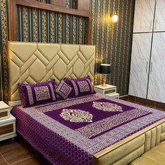 Velvet Bridal Bedsheet Set-4 Pcs 14