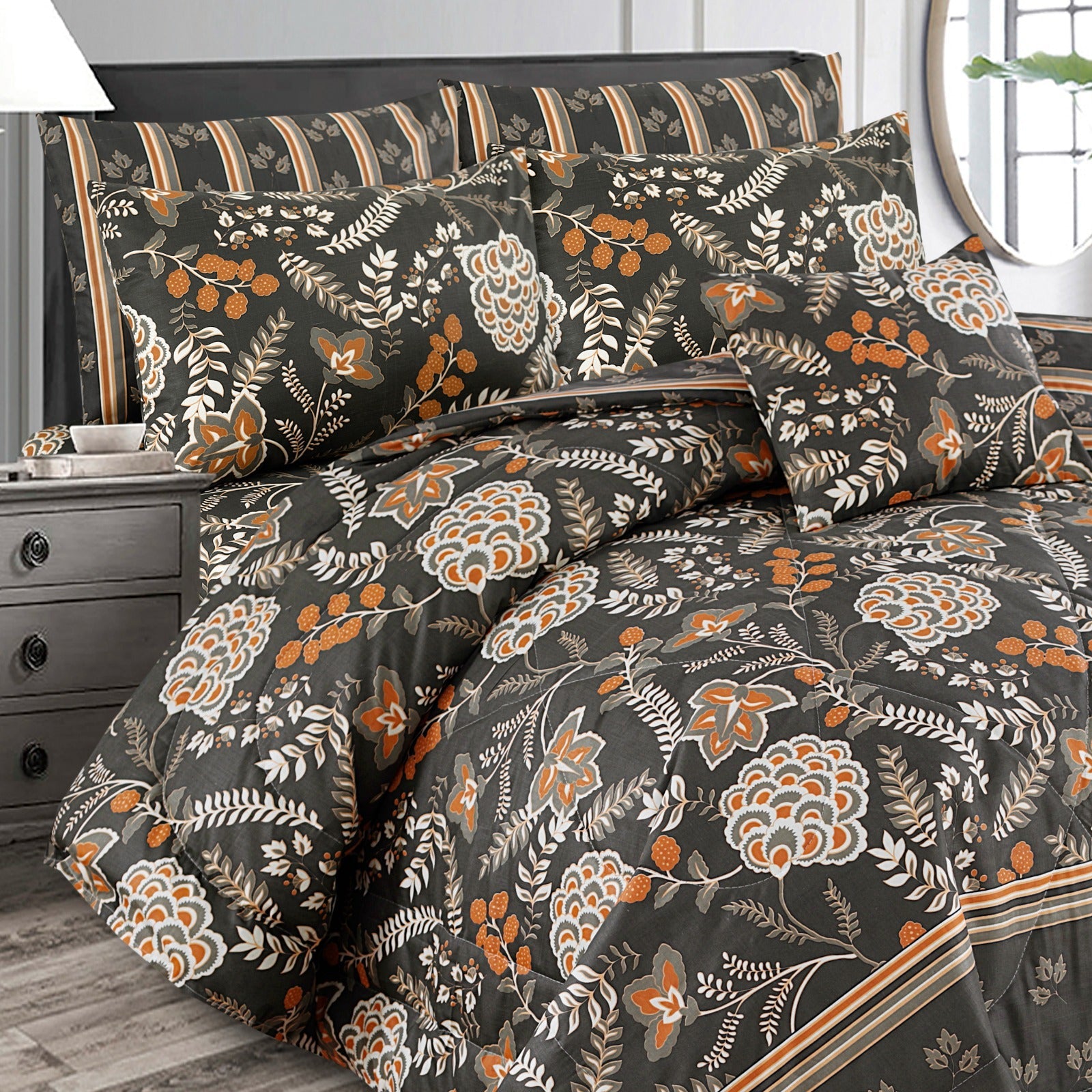 7 Pcs Comforter Set DZ-60 ( light weight filling )