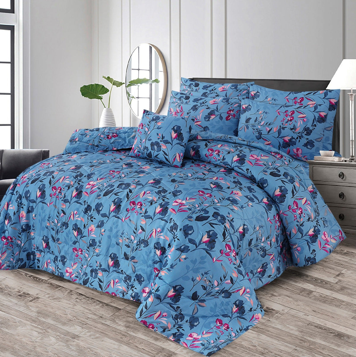 7 Pcs Comforter Set DZ-91 ( light weight filling )