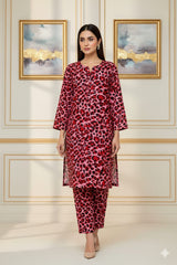 2 Pcs Unstitched Digital Print Suit J-0624