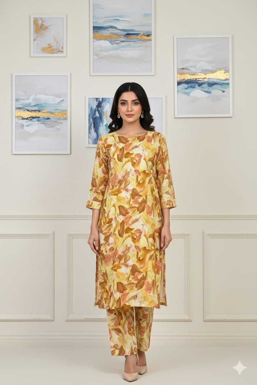 2 Pcs Unstitched Digital Print Suit J-0574