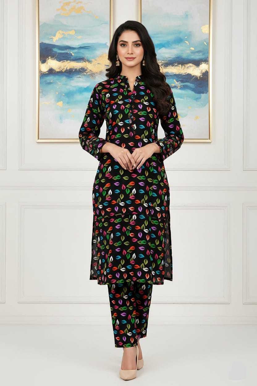 2 Pcs Unstitched Digital Print Suit J-0566