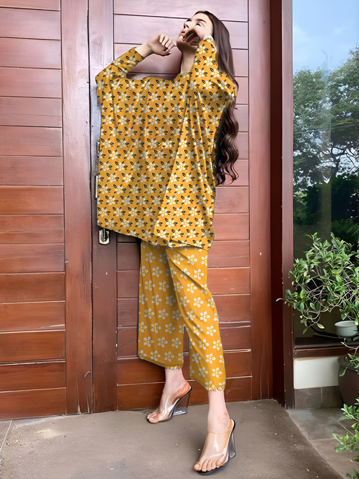 2 Pcs Unstitched Digital Print Suit AKS-037