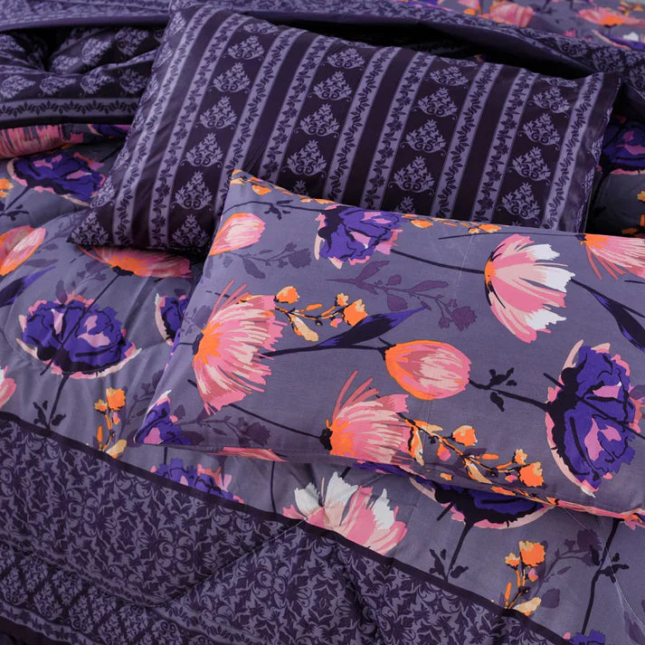 Double Bed 6 pc Winter Razai Set (Heavy Filling) RZ-07