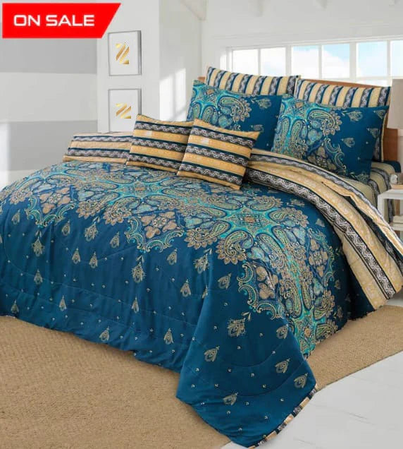 7 Pcs Comforter Set DZ-76 ( light weight filling )