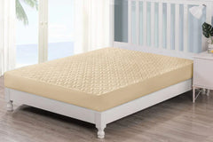 Quilted Waterproof Mattress Protector-Beige