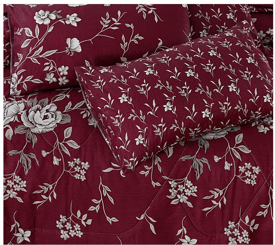 7 Pcs Comforter Set-36-redin