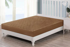 QUILTED WATERPROOF MATTRESS PROTECTOR-MUSTARD